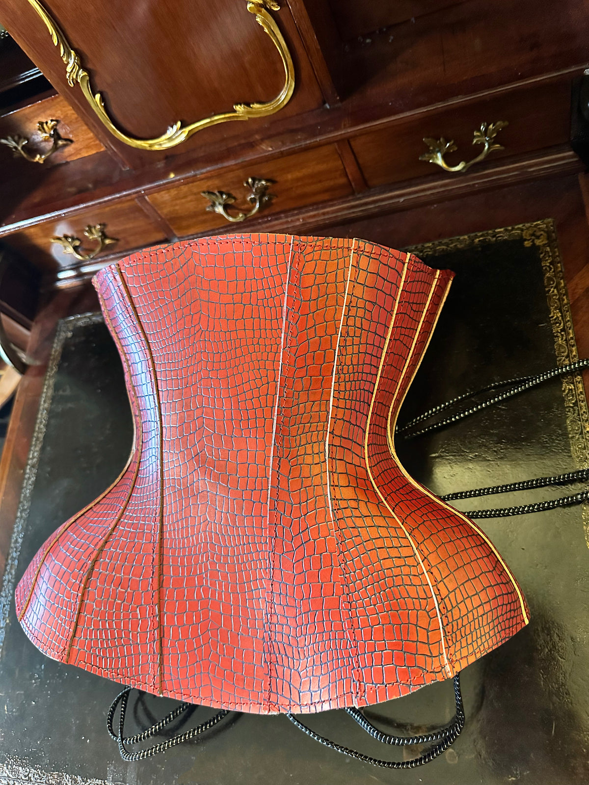 Red Dragon Leather Corset