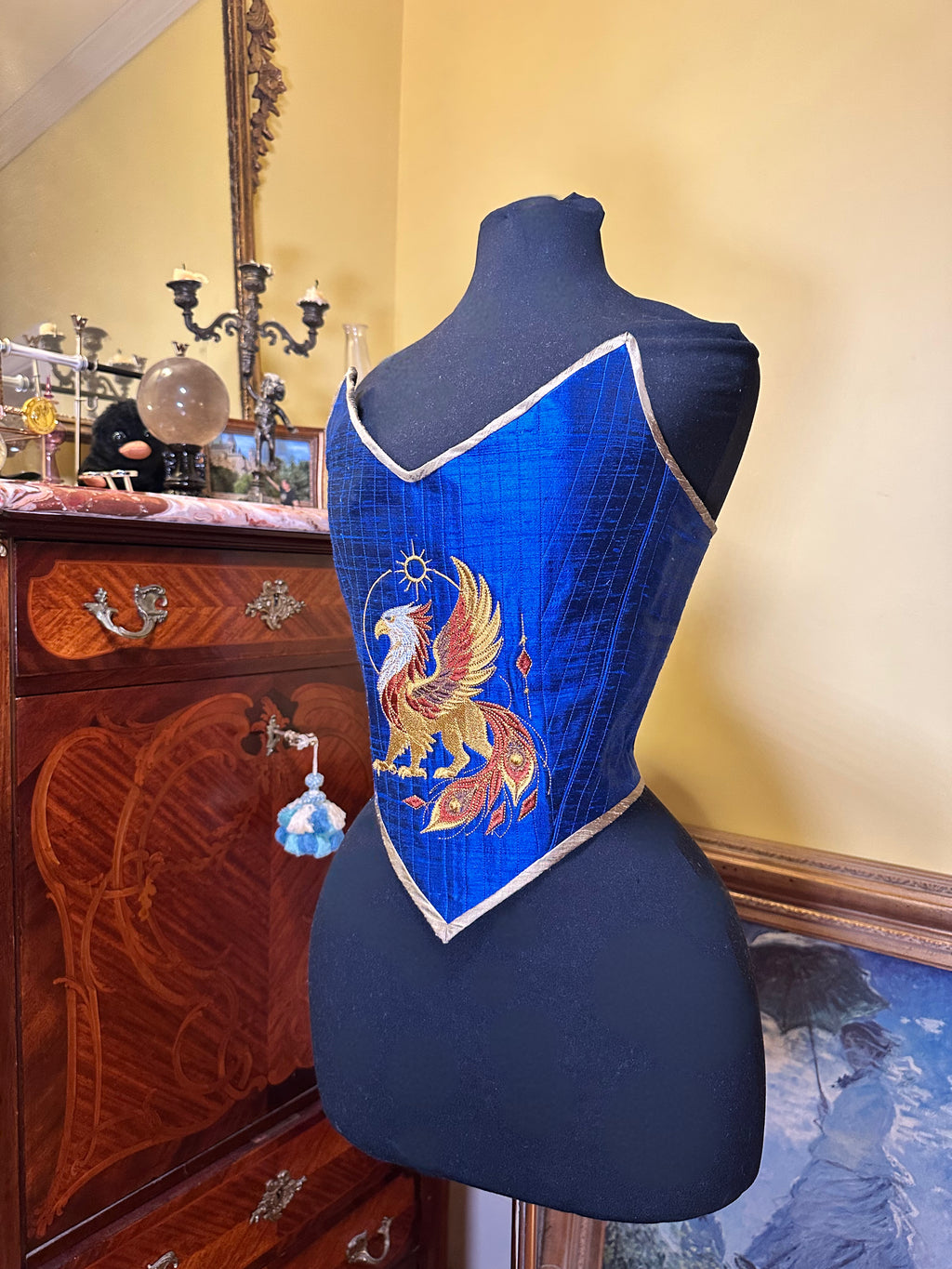 34” Sample The Griffin Silk Corset READY TO SHIP