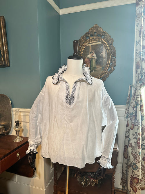 Blackwork Linen Chemise