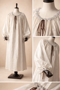 Full length 100% linen chemise
