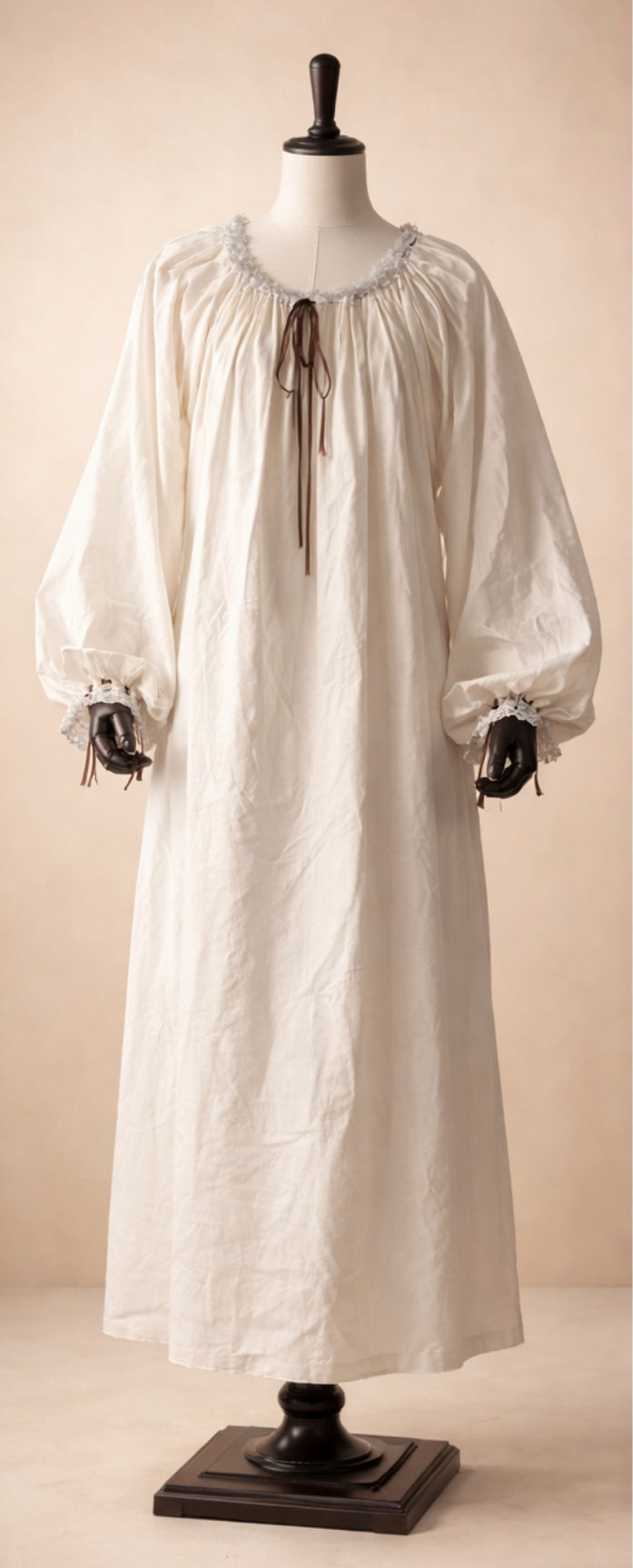 Full length 100% linen chemise