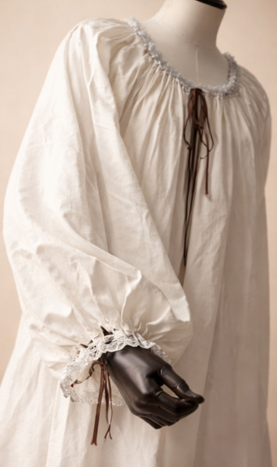 Full length 100% linen chemise