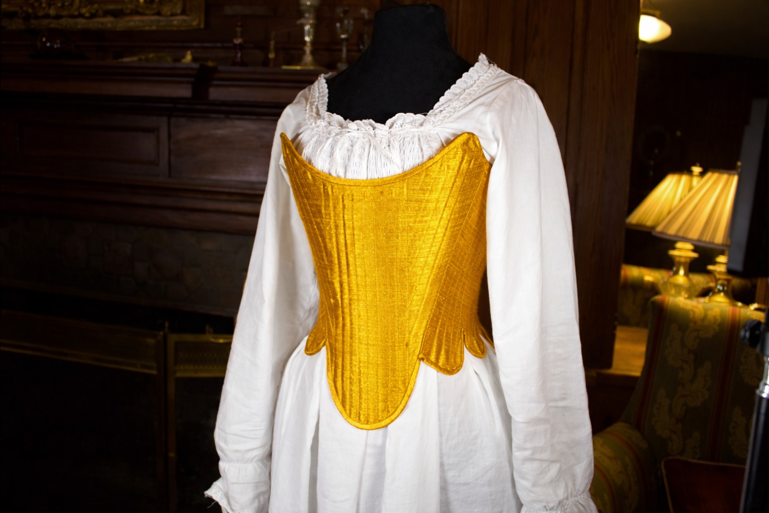 Steel Boned Silk Stays