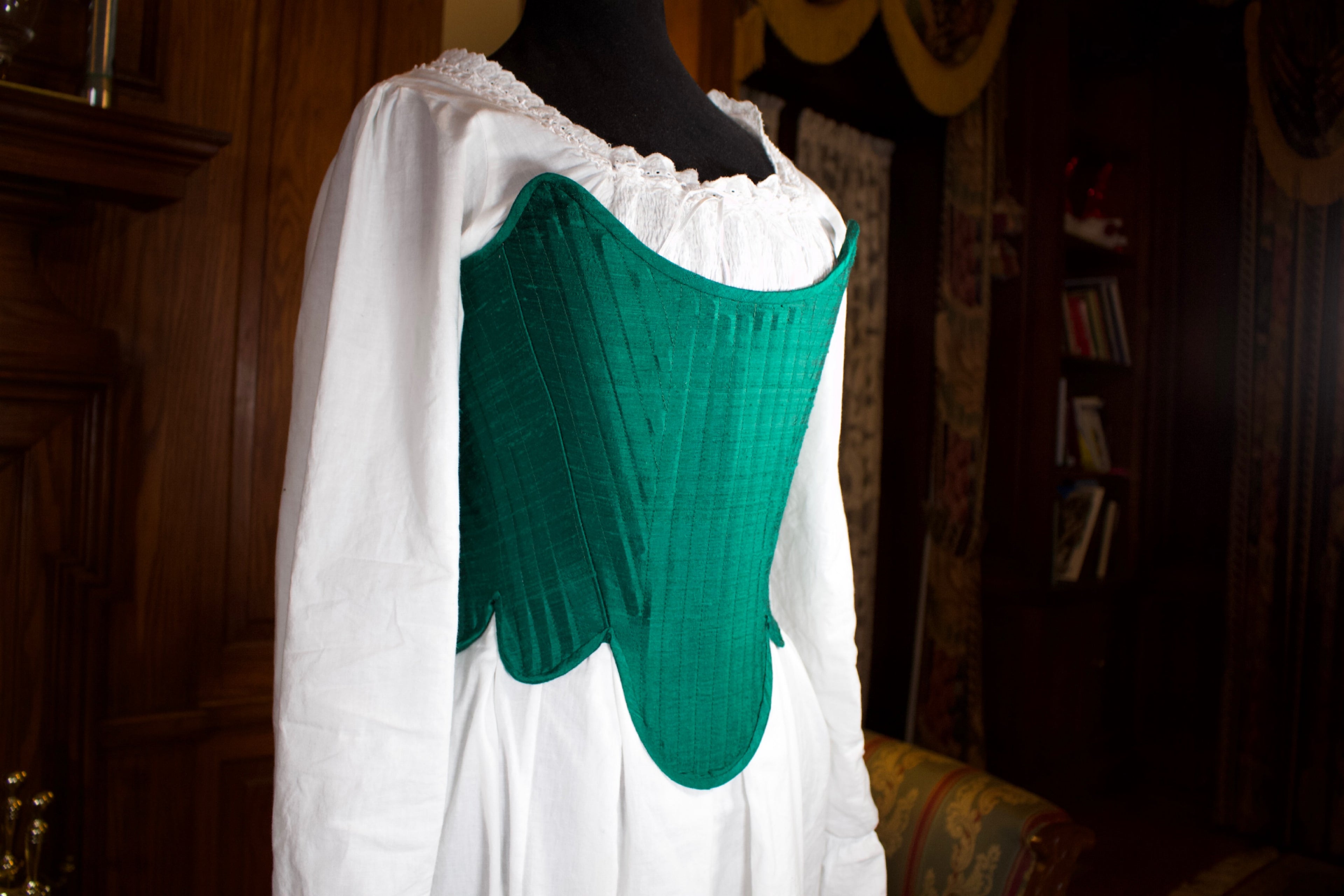 Steel Boned Silk Stays